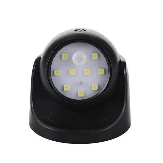 Spot LED con sensore di movimento e testa ruotabile di 360 gradi