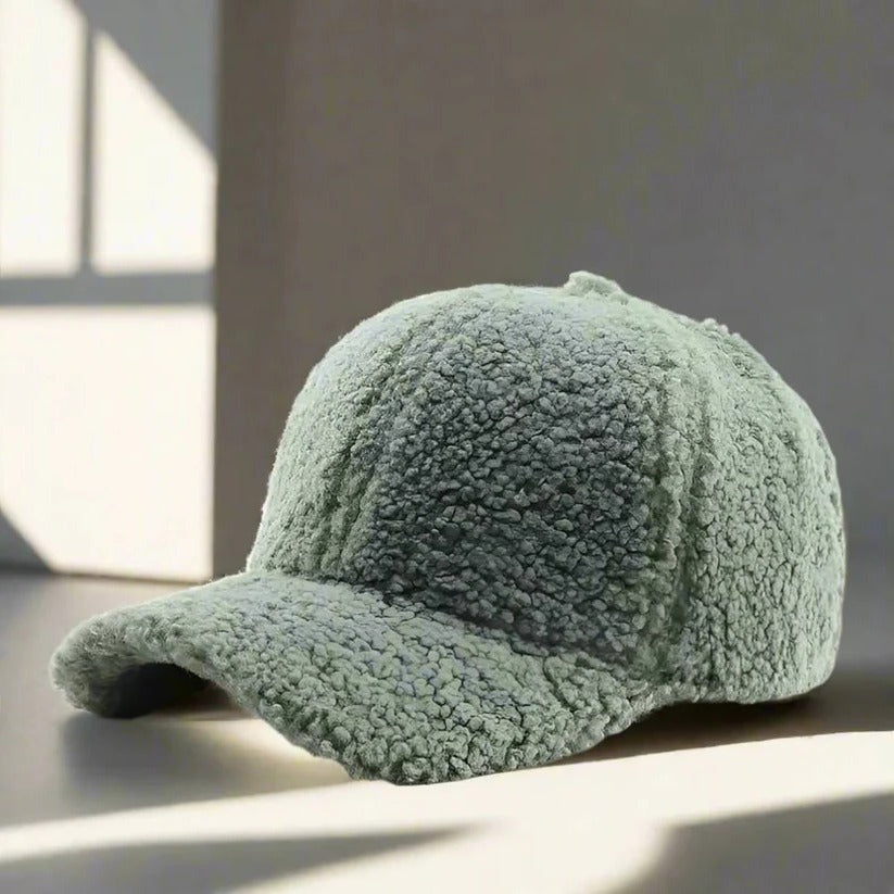 Cappellino regolabile in tessuto teddy per l'autunno e l'inverno, stile casual