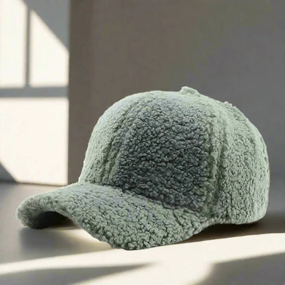 Cappellino regolabile in tessuto teddy per l'autunno e l'inverno, stile casual