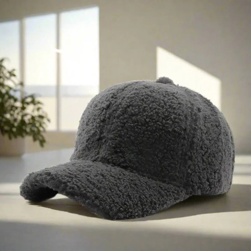 Cappellino regolabile in tessuto teddy per l'autunno e l'inverno, stile casual
