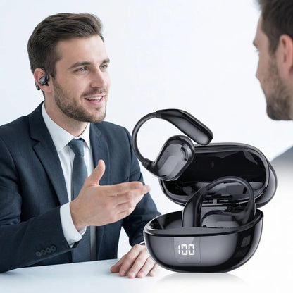 Auricolari con traduzione Bluetooth, supporto multilingue dell'app e custodia di ricarica