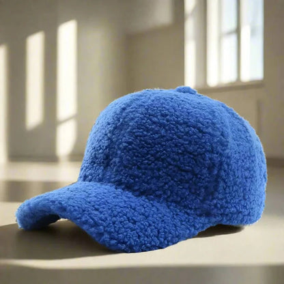 Cappellino regolabile in tessuto teddy per l'autunno e l'inverno, stile casual