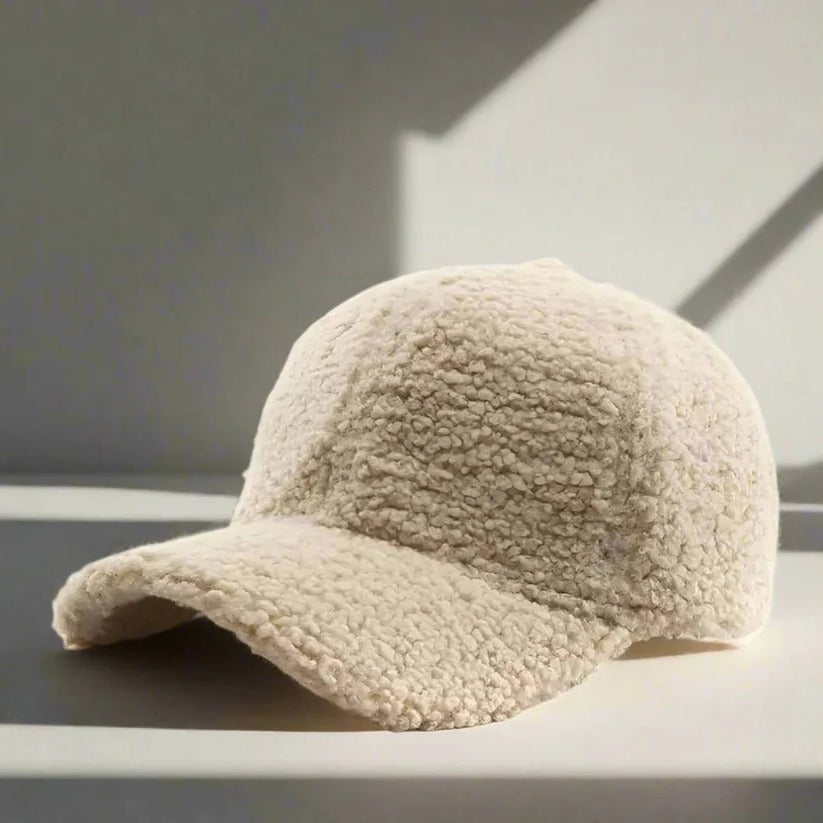 Cappellino regolabile in tessuto teddy per l'autunno e l'inverno, stile casual