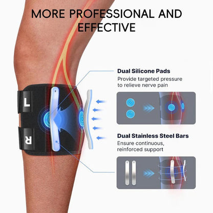Supporto regolabile per la sciatica con sistema a due cuscinetti di pressione