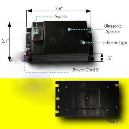Dispositivo Antiroditori a Ultrasuoni per Veicolo 12V da Installare nel Motore