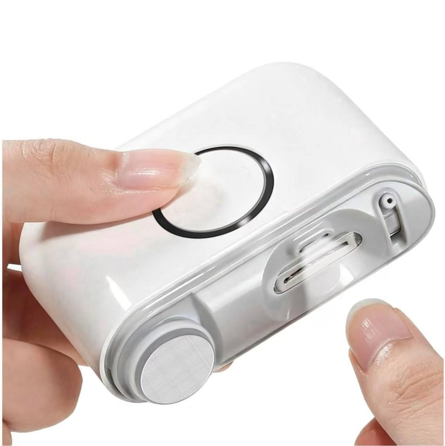 Tagliaunghie elettrico ricaricabile per adulti e bambini, con contenitore integrato, leggero