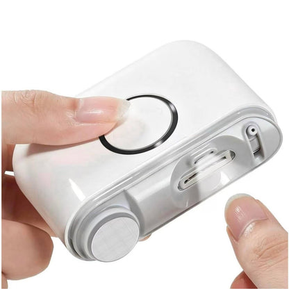 Tagliaunghie elettrico ricaricabile per adulti e bambini, con contenitore integrato, leggero
