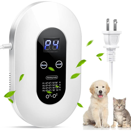 Eliminatore di odori Plug-In per animali domestici, deodorizzante per lettiera di gatto al 99% e rimozione degli odori di feci di cane
