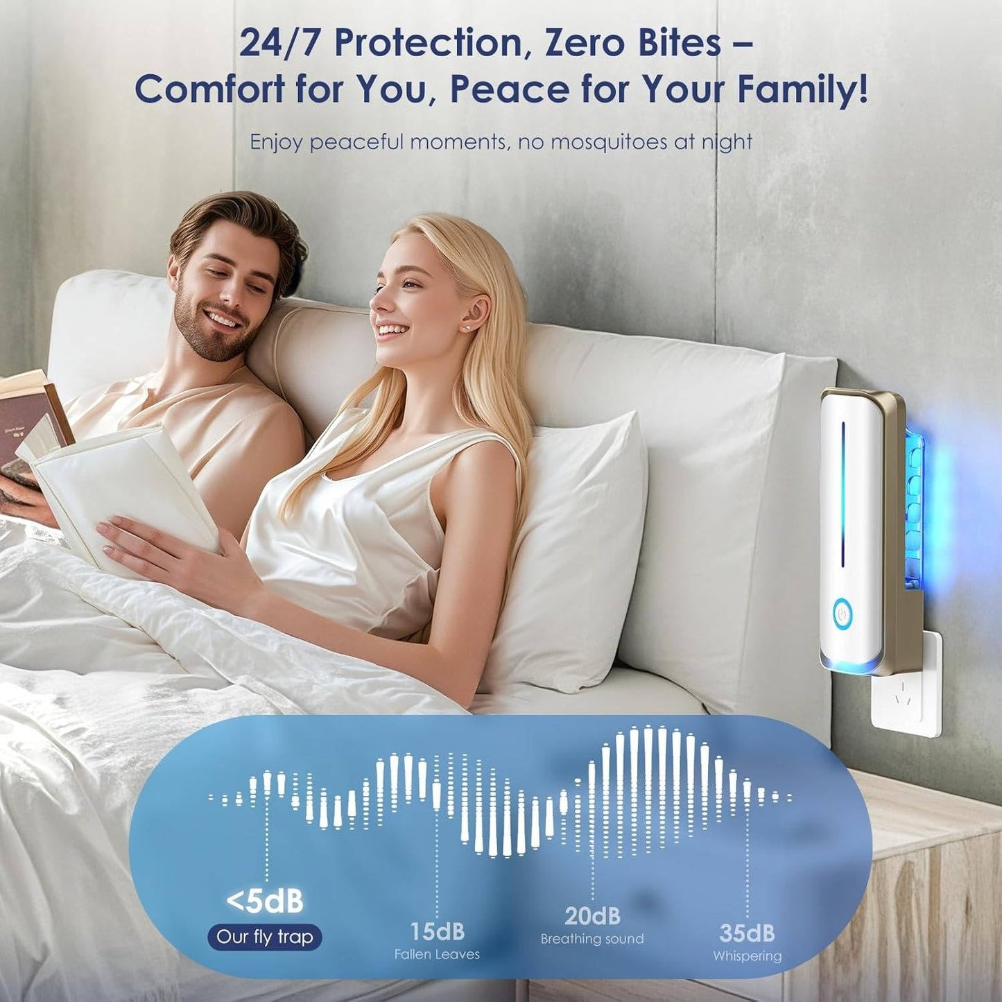 Trappole plug-in per mosche della frutta da utilizzare in casa, zapper elettrico per zanzare e cattura moscerini e tignole, con luce UV notturna da 9 W, confezione da 2