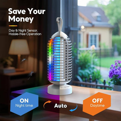 Zapper per insetti senza fili con luce a insegna, uccisore di zanzare per uso interno ed esterno – casa, cucina, patio, campeggio, feste