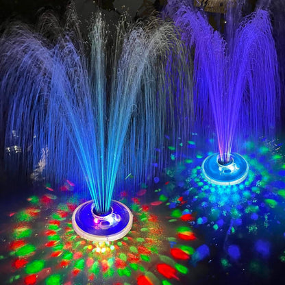 Fontana galleggiante con luci subacquee per piscine interrate e fuori terra
