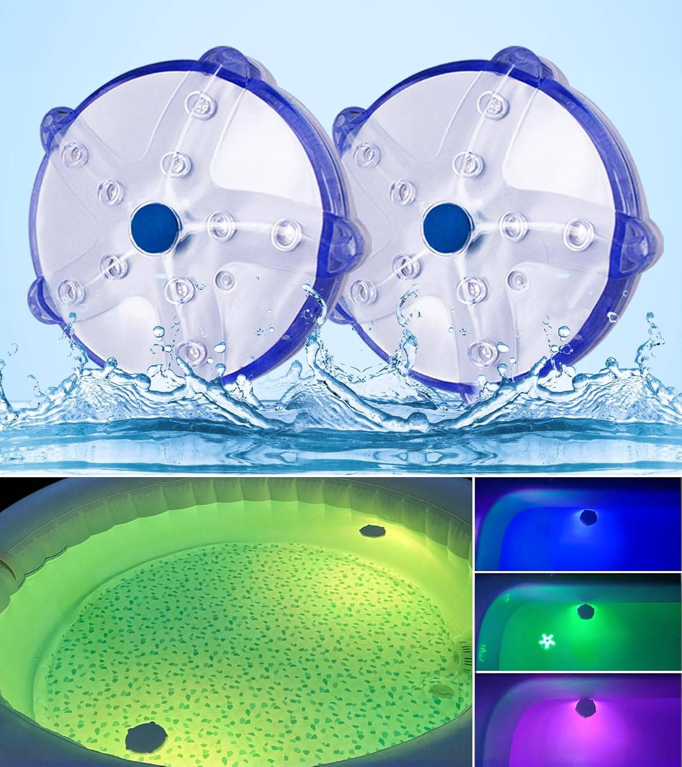 Luci galleggianti per piscina fuori terra che cambiano colore
