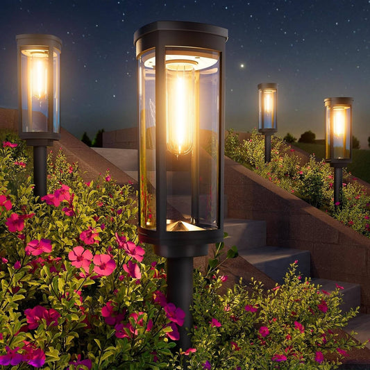 Luci solari da sentiero all'aperto per prato, patio, camminamento e vialetto, impermeabili, accensione e spegnimento automatici