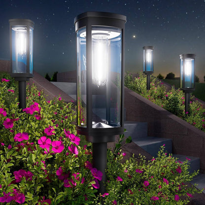 Luci solari da sentiero all'aperto per prato, patio, camminamento e vialetto, impermeabili, accensione e spegnimento automatici