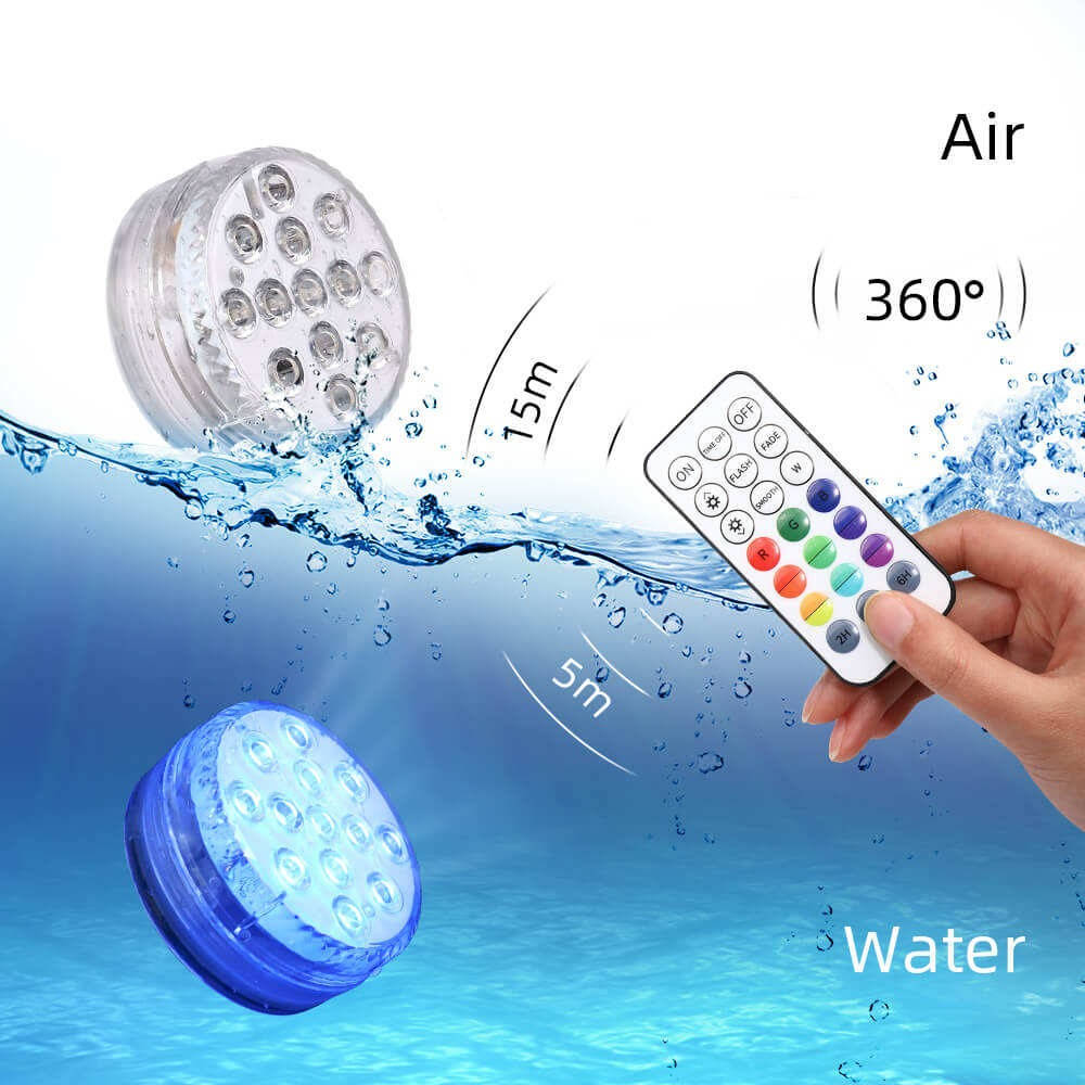 Luci LED subacquee per piscina con telecomando