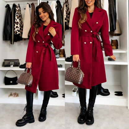 Cappotto Elegante Donna | Vestibilità Su Misura con Cintura e Stile Classico