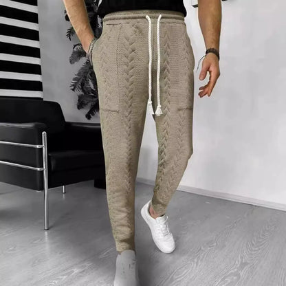 Pantaloni Jogger Uomo| Morbidi in Maglia con Tasche e Coulisse