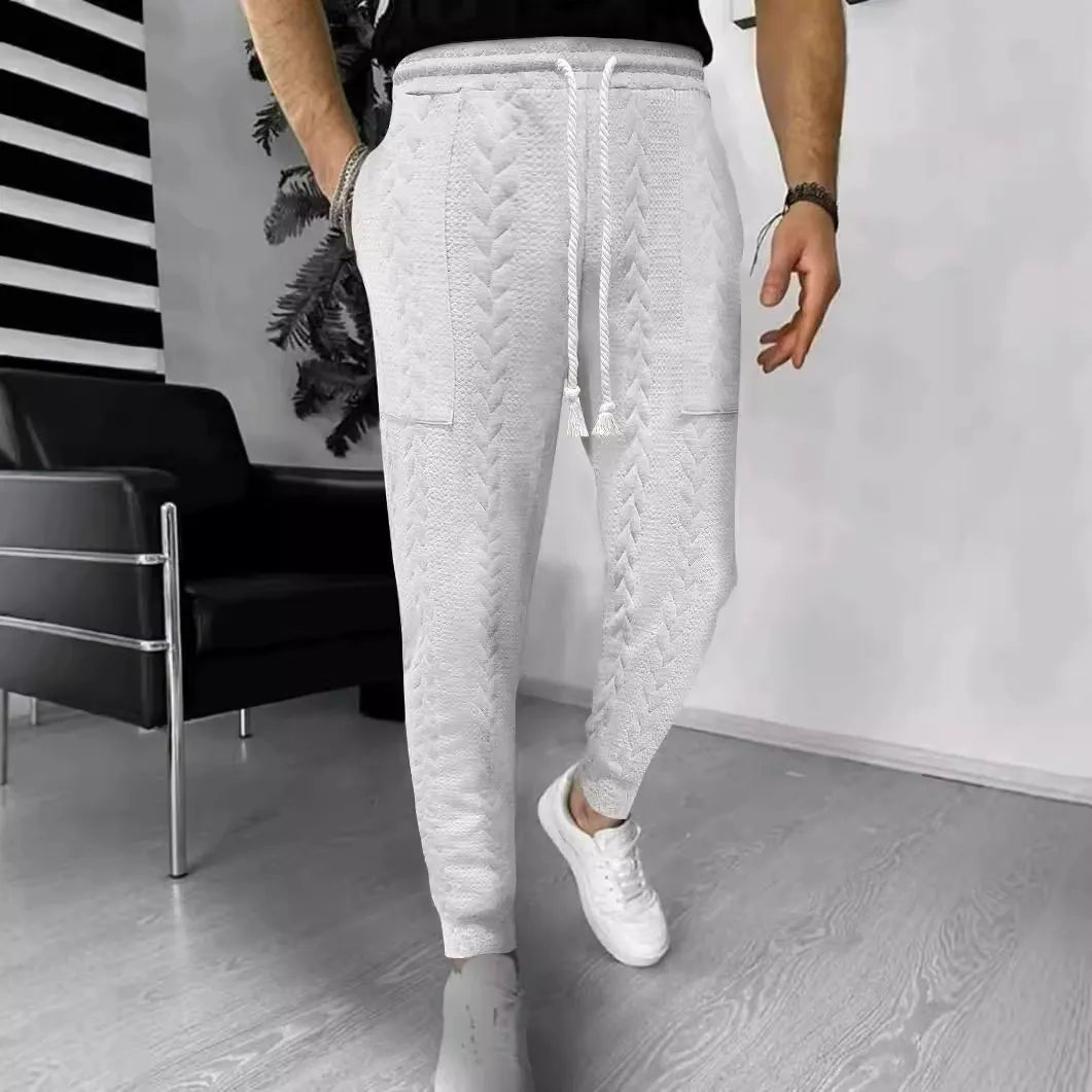 Pantaloni Jogger Uomo| Morbidi in Maglia con Tasche e Coulisse