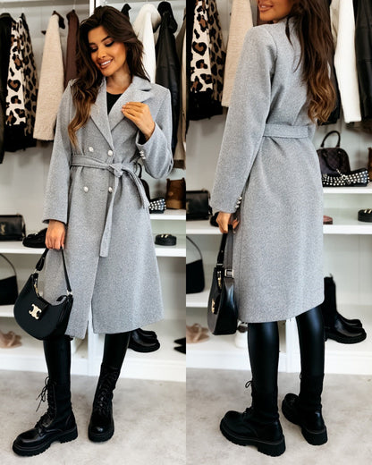Cappotto Elegante Donna | Vestibilità Su Misura con Cintura e Stile Classico