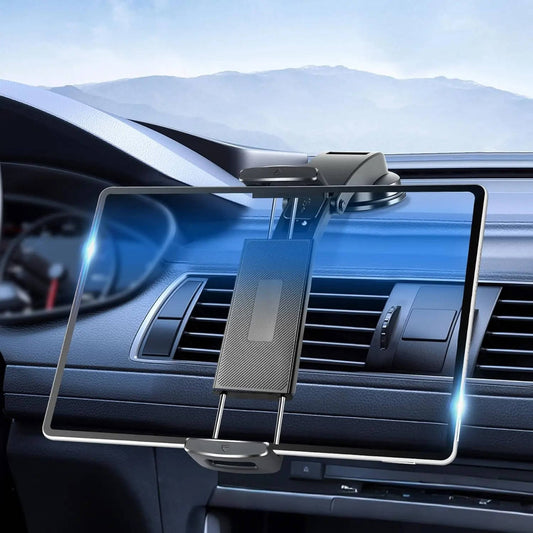 Supporto per tablet sul cruscotto dell'auto, ruotabile a 360°, ventosa