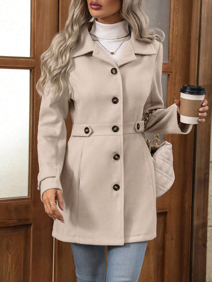 Cappotto Elegante Donna| Vestibilità Slim, Abbottonatura Frontale e Taglio Su Misura