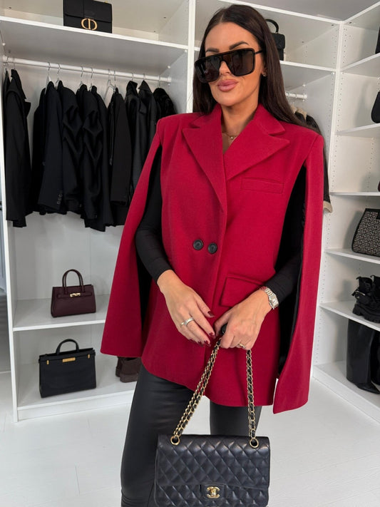 Mantella Elegante Donna| Vestibilità Ampia in Lana con Lunghezza ai Fianchi