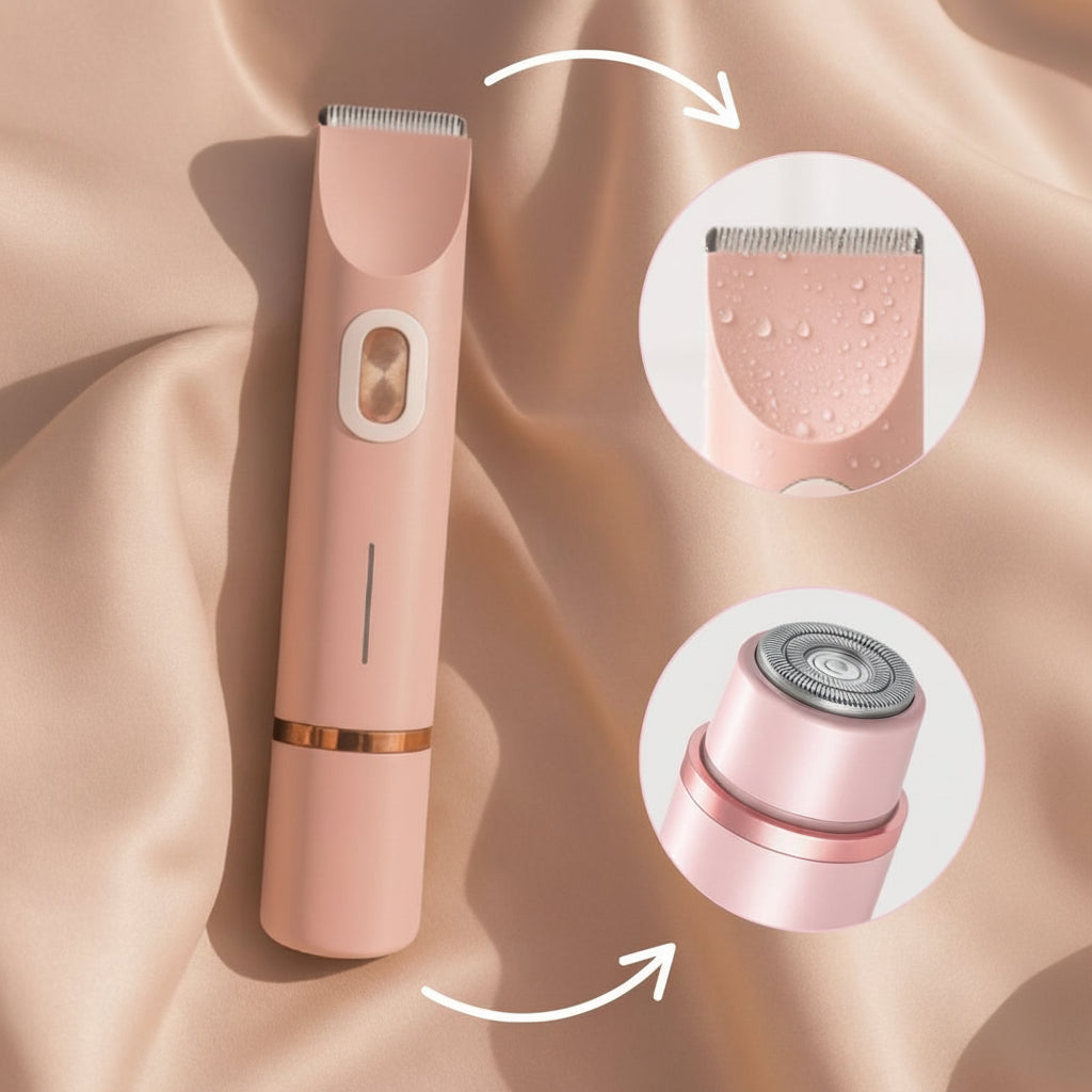 Rasoio elettrico per donne, impermeabile, per pelle sensibile e per la linea bikini