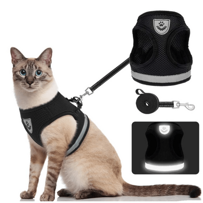 WANDERPAW – Imbracatura per gatto a prova di fuga con dettagli riflettenti