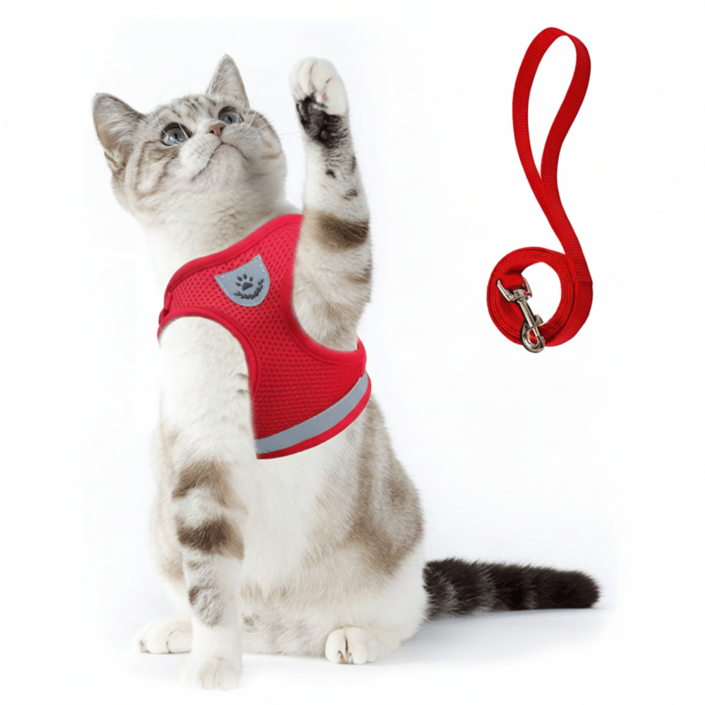 WANDERPAW – Imbracatura per gatto a prova di fuga con dettagli riflettenti