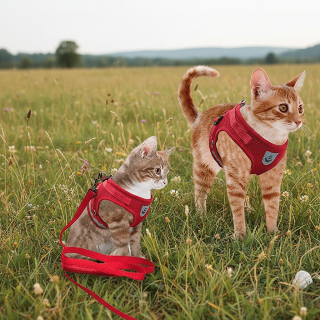 WANDERPAW – Imbracatura per gatto a prova di fuga con dettagli riflettenti