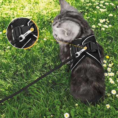 WANDERPAW – Imbracatura per gatto a prova di fuga con dettagli riflettenti
