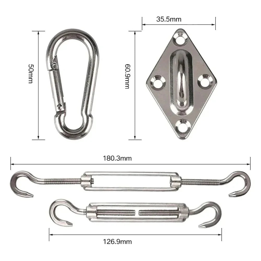 Kit di installazione professionale per tende da sole - set completo per un'installazione sicura e durevole