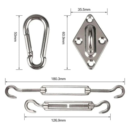 Kit di installazione professionale per tende da sole - set completo per un'installazione sicura e durevole