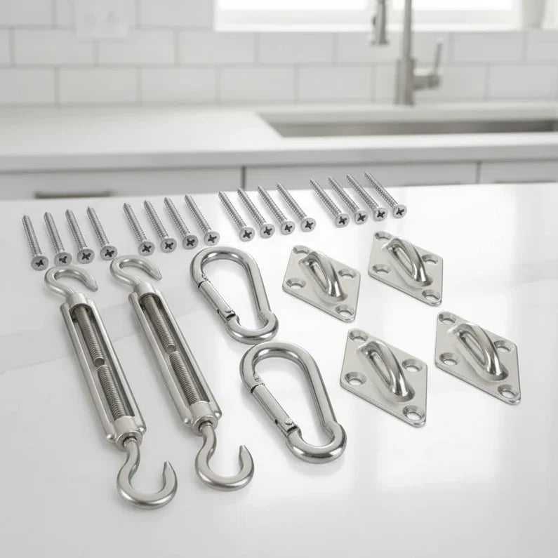 Kit di installazione professionale per tende da sole - set completo per un'installazione sicura e durevole