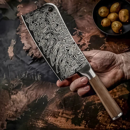 Set di Coltelli da Cucina con Motivo Damasco