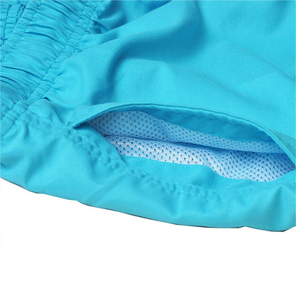 Pantaloncini da bagno da uomo in tessuto ad asciugatura rapida con vita elastica