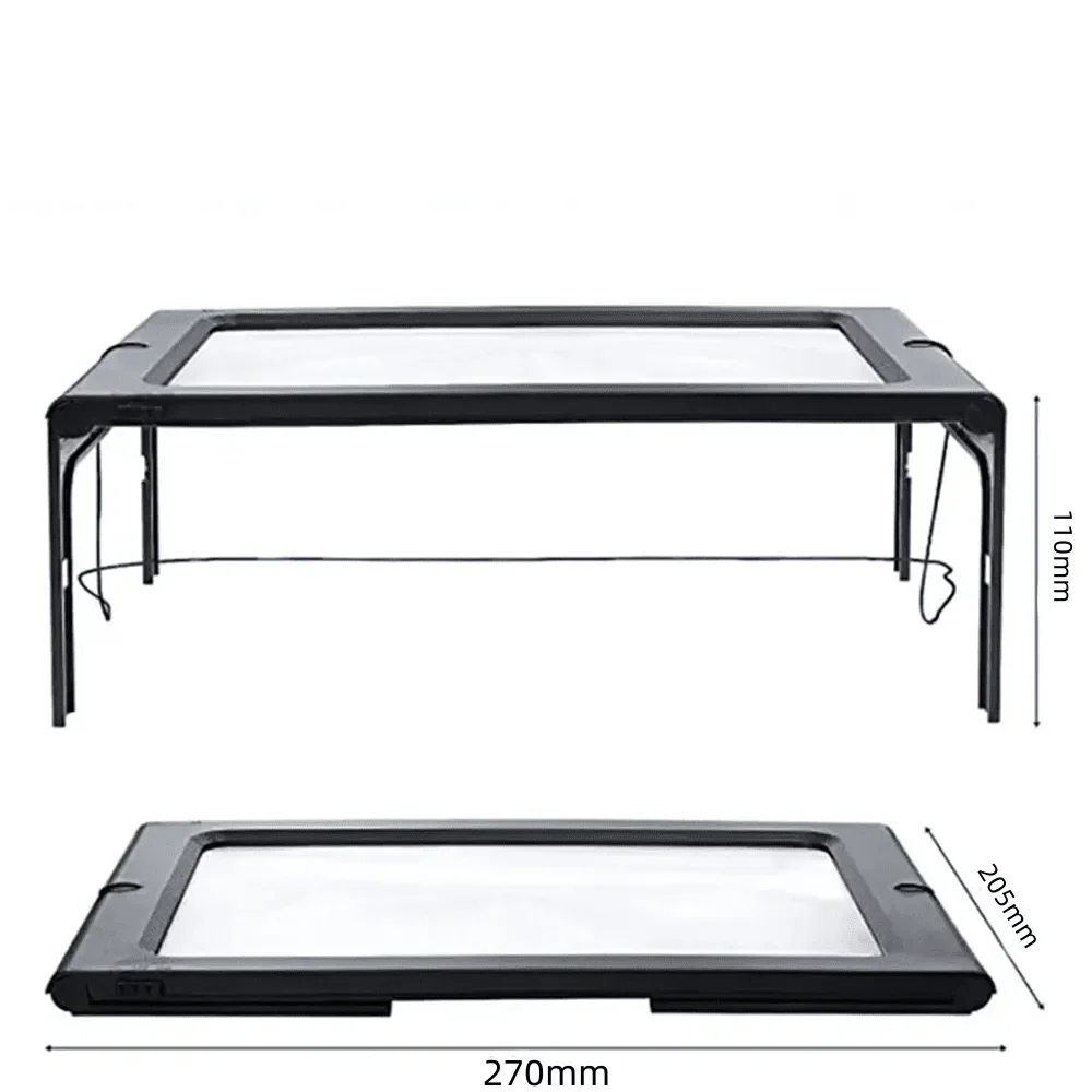 Ingranditore da tavolo pieghevole 3x con illuminazione a LED
