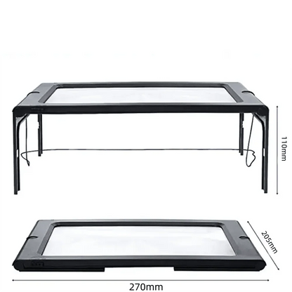 Ingranditore da tavolo pieghevole 3x con illuminazione a LED