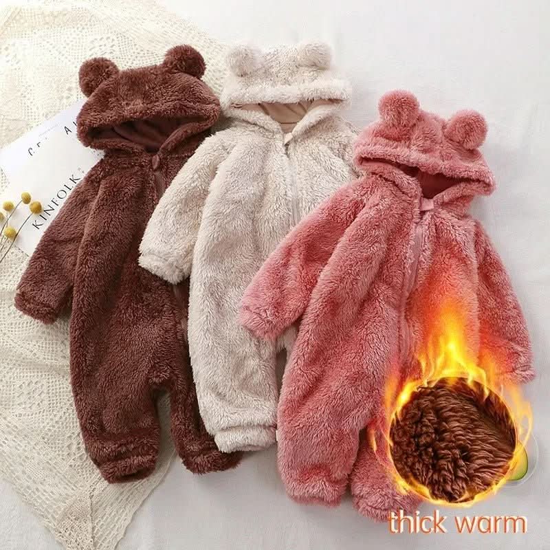 CozyCub Tutina in Flanella - Romper invernale morbido per neonati