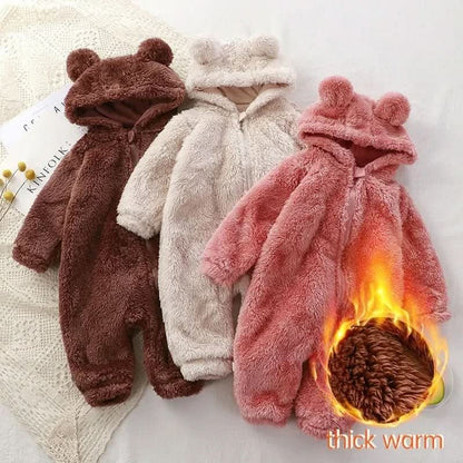 CozyCub Tutina in Flanella - Romper invernale morbido per neonati