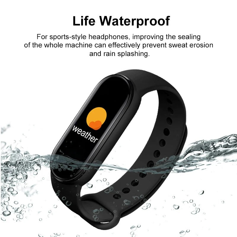 Orologio Smart Fitness Waterproof con Monitor Battito Cardiaco e Pressione