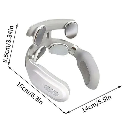 Massaggiatore per il collo di lusso - Massaggiatore per il collo 4-in-1 con calore e vibrazione