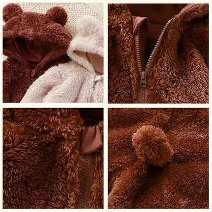 CozyCub Tutina in Flanella - Romper invernale morbido per neonati