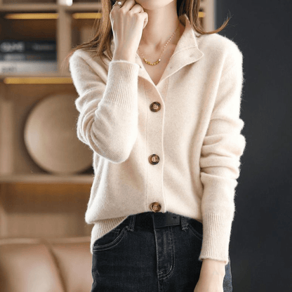 Cardigan Darla in cashmere da donna – Maglione morbido ed elegante con vestibilità confortevole