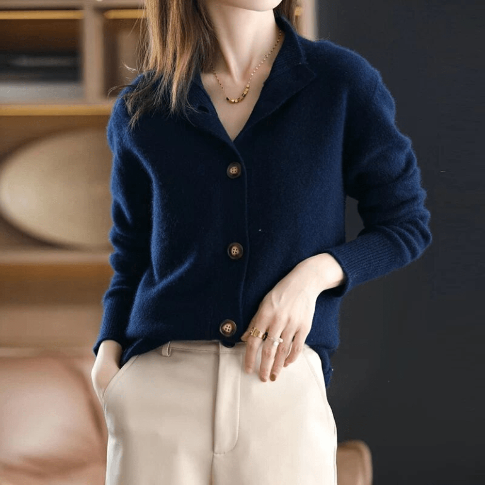 Cardigan Darla in cashmere da donna – Maglione morbido ed elegante con vestibilità confortevole