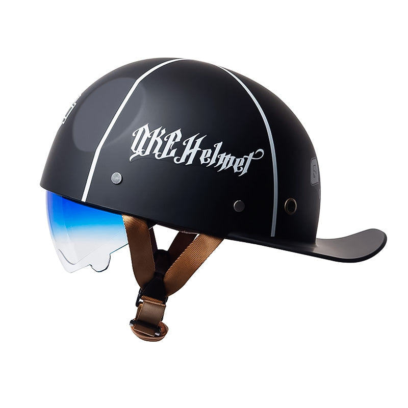 Casco da baseball per moto, con visiera aperta