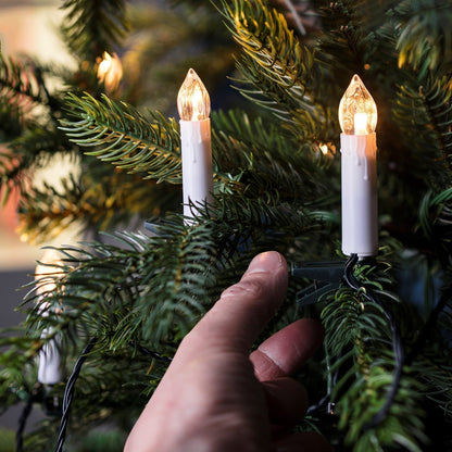 Luci LED bianche calde a candela – Decorazioni natalizie classiche per l'albero