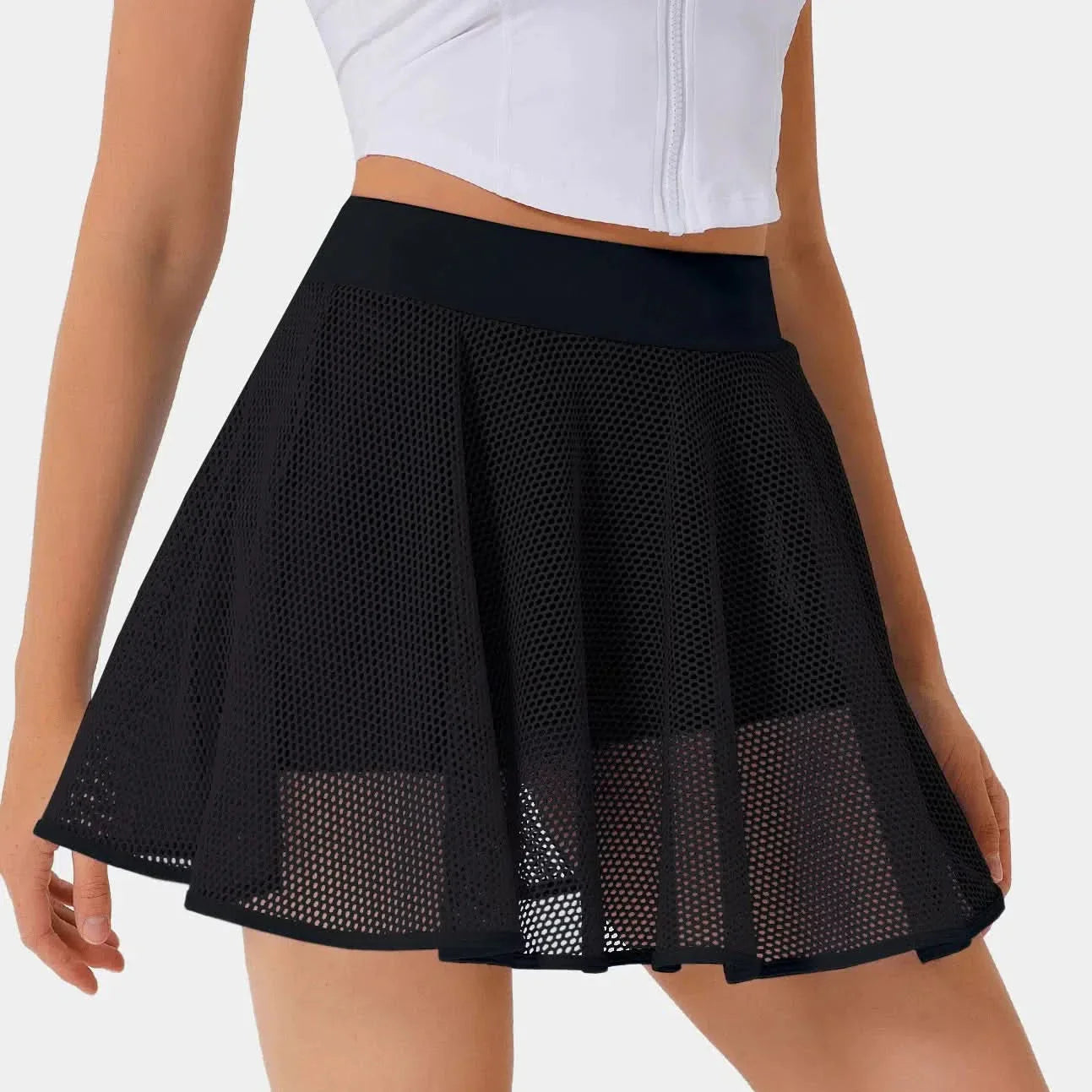 Gonna da tennis 2-in-1 per l’uso quotidiano – look Meshmerizing con strato in mesh leggero