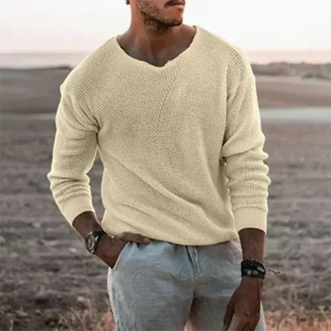 Maglione Uomo | Pullover Morbido con Scollo a V