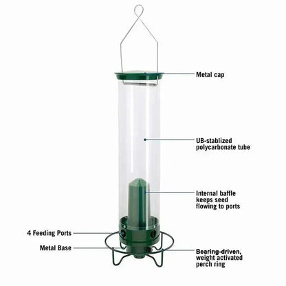 WILDFEED – Alimentatore per uccelli all'aperto con sistema multi-porta e funzione di protezione